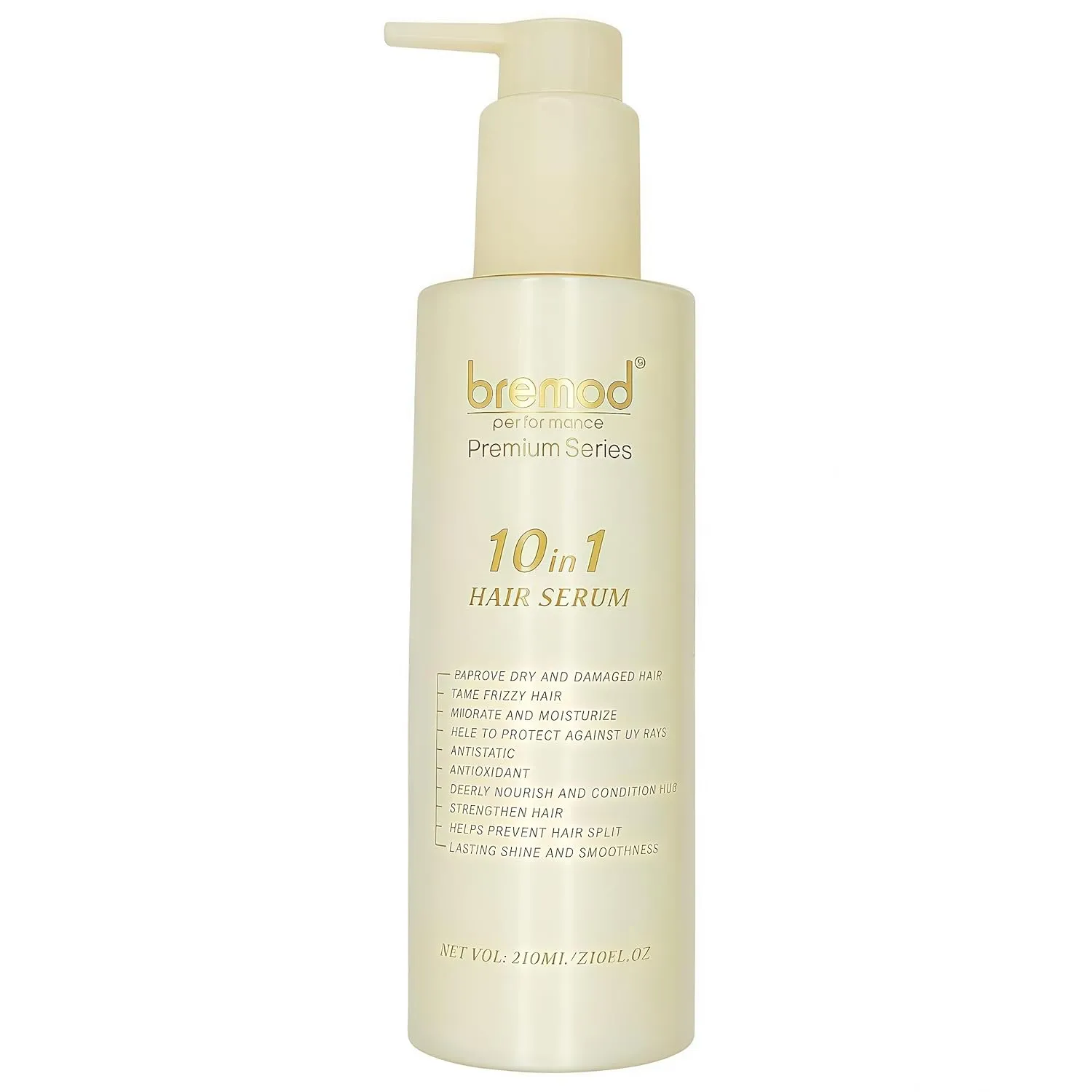 10 in 1 Hair Serum-Anti Frizz Control Hair Oil-Repair Treatment Moisturize Deeply Nourish Repair Dry Damaged Hair 7.1Fl oz