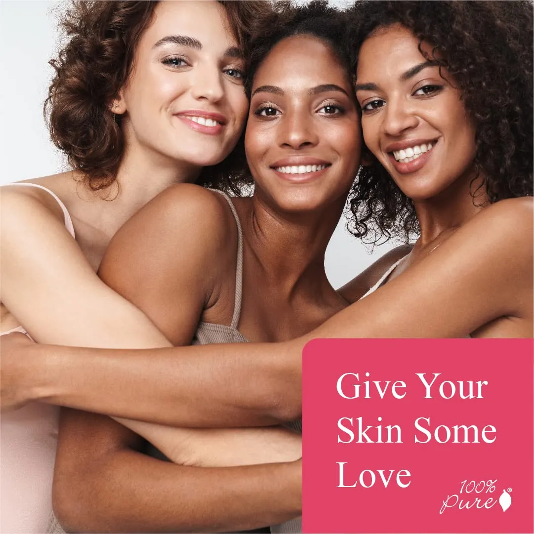 100% PURE Healthy Foundation Full Face Coverage Makeup, Liquid Matte Finish with Anti-Aging Benefits - Vegan Gorgeous Fruit Pigmented White Peach Color (Light with Warm Undertone) - 1 Fl Oz