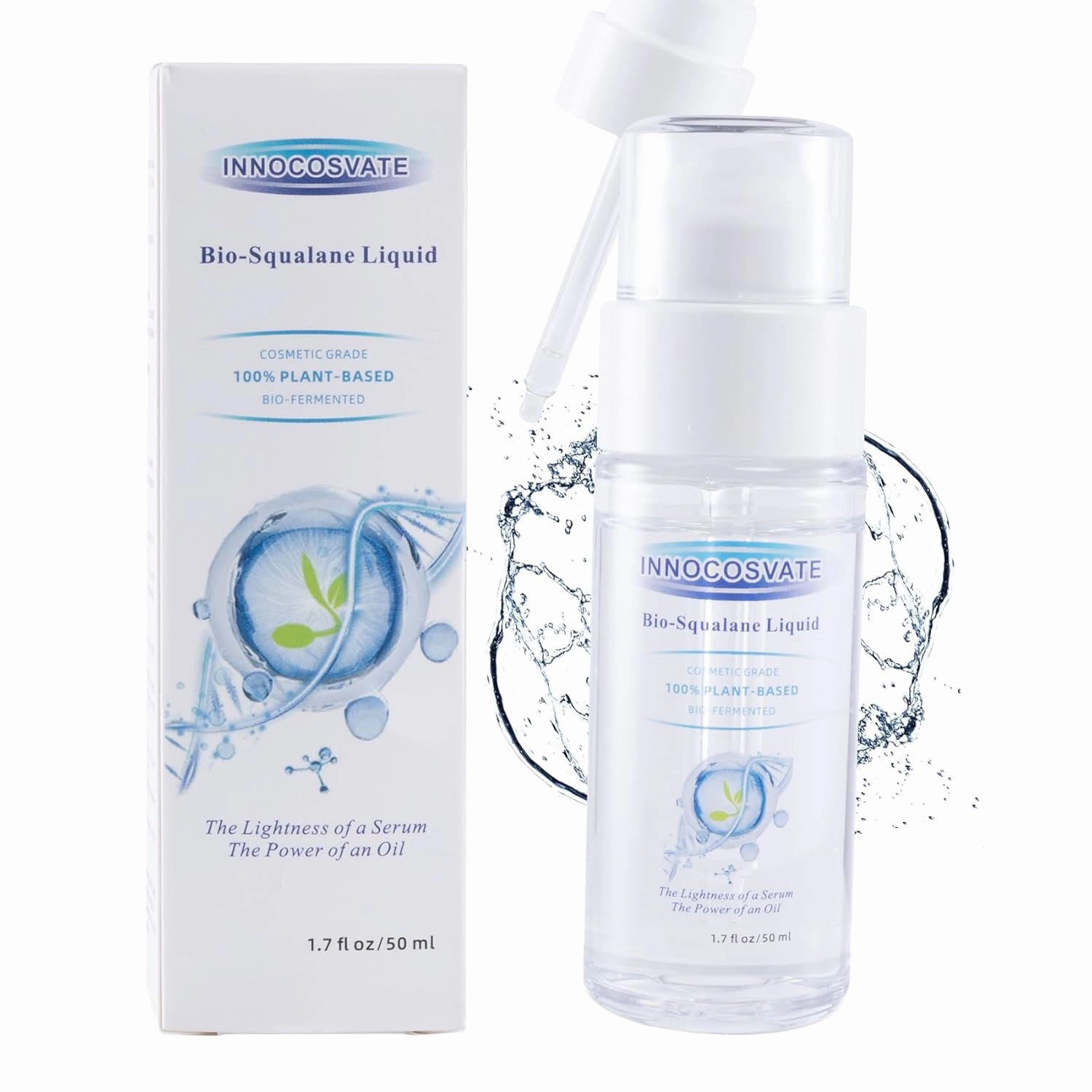 100% Plant-Based Squalane Oil – Bio-Fermented Skin Barrier Repair Serum, Anti-Aging Moisturizer, Non-Greasy Hydration for All Skin Types