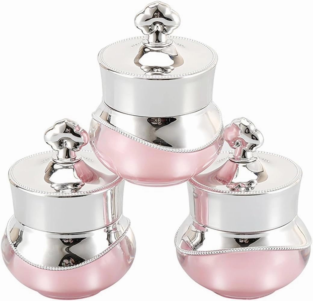 10 Packs 5g Empty Cream Jars Lip Balm Bottles Refillable Cosmetic Sample Jars Plastic Makeup Container with Gold Crown Lid Cosmetic Trial Case for Lotion Creams Eyeshadow