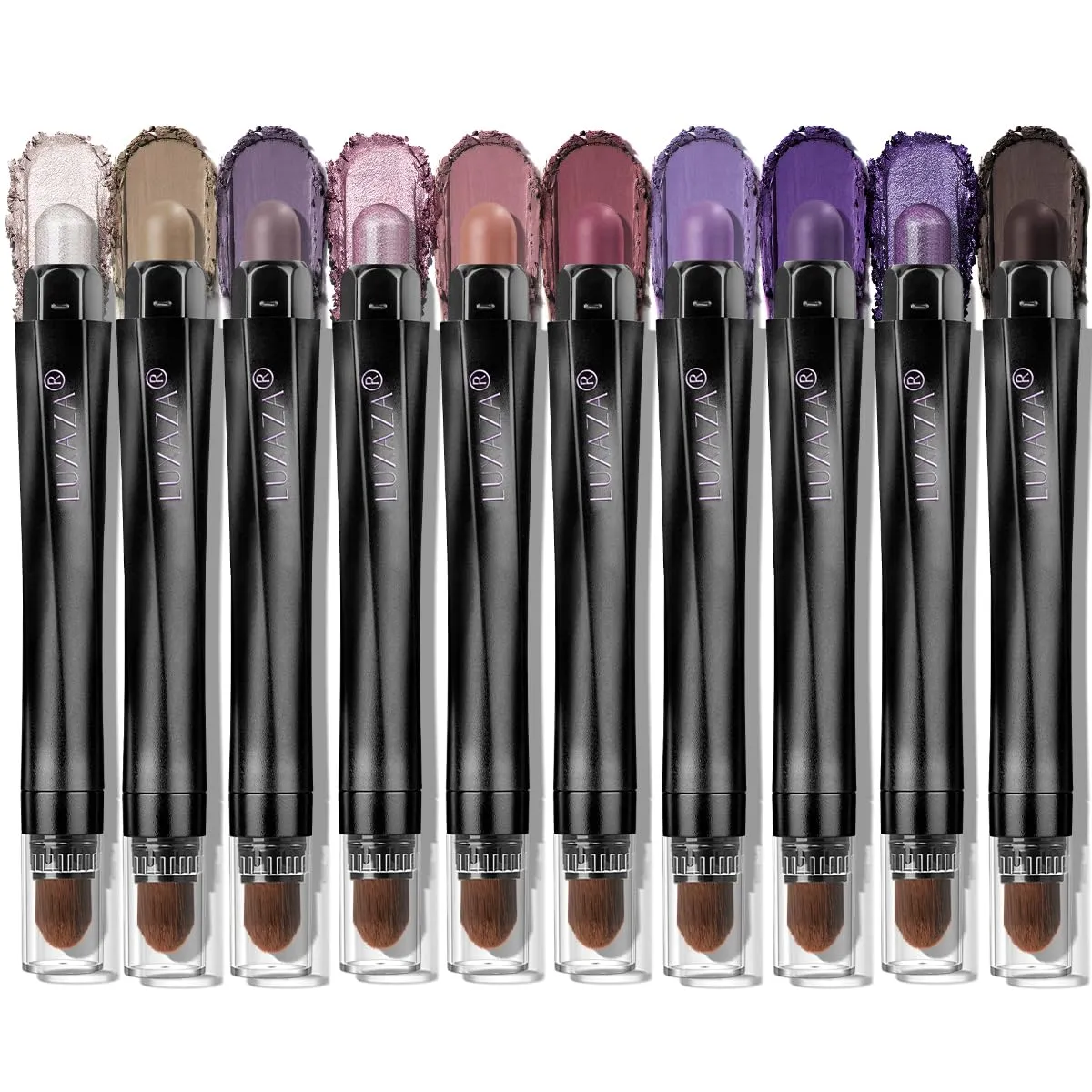 10PCS Eyeshadow Stick Set,Pro Longwear Purple Cream Eye Shadow Brightener Pencil Crayon Makeup Sticks-Grape Glam