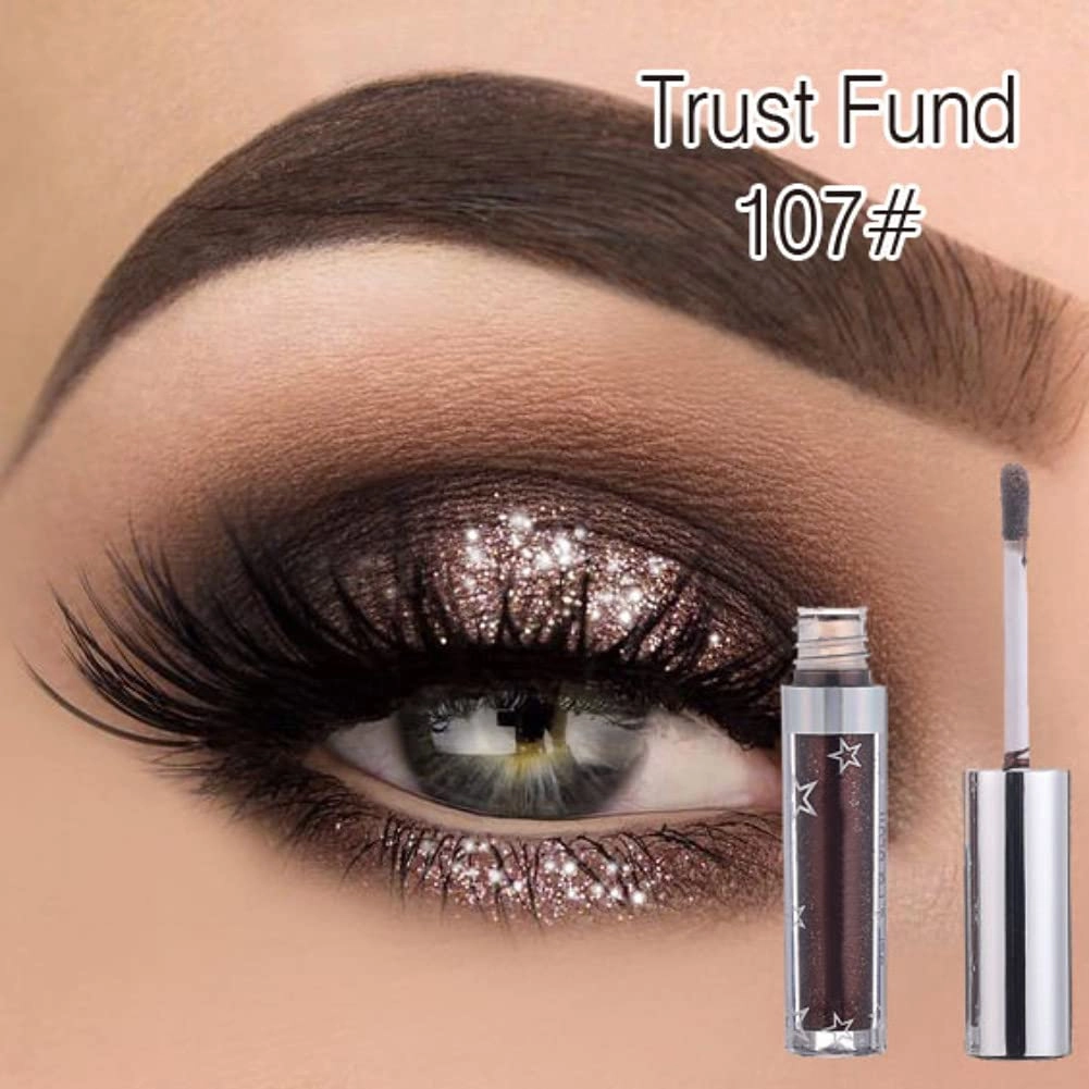 12 Color Sparkling Eyeshadow -Diamonds Phantom Color Water-based Eyeshadow Lasting Waterproof Sparkling Glitter Liquid EyeShadow Metallic Pigment (12 color set)