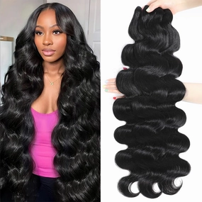 15A Raw Human Hair Bundles Body Wave Human Hair,Triple Lifespan Indian Virgin Hair,No Tangle Shedding,Multiple Washes Keep Texture Silky Soft (3 Bundles Natural Color, 16 16 16 Inch)