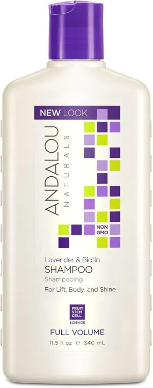 2 Packs of Andalou Naturals Full Volume Shampoo Lavender and Biotin - 11.5 Fl Oz