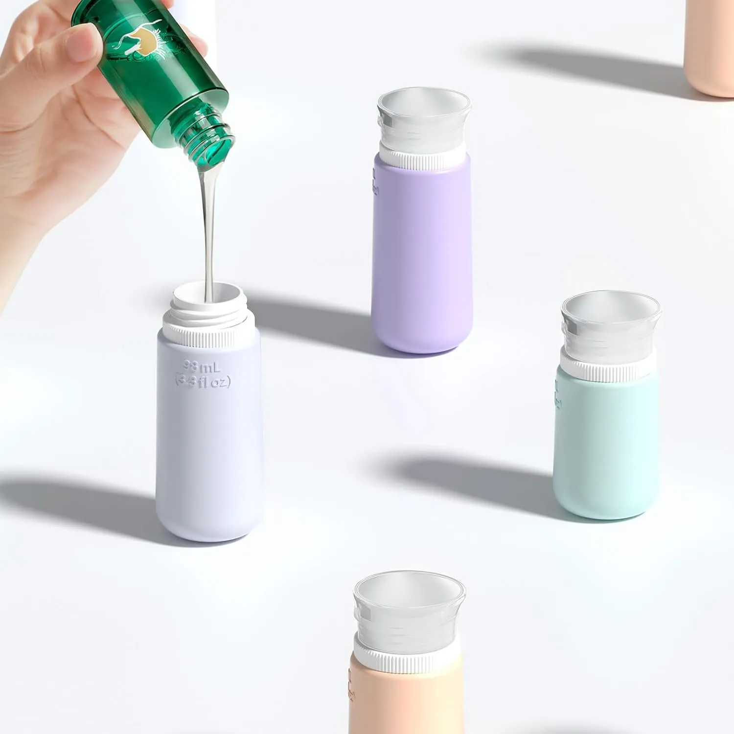 20 Pack Travel Bottles Set Ultrasonic Craft - TSA Approve Silicone Travel Size Containers for Toiletries Vacation Essentials & Accessories for Shampoo Conditioner Lotion