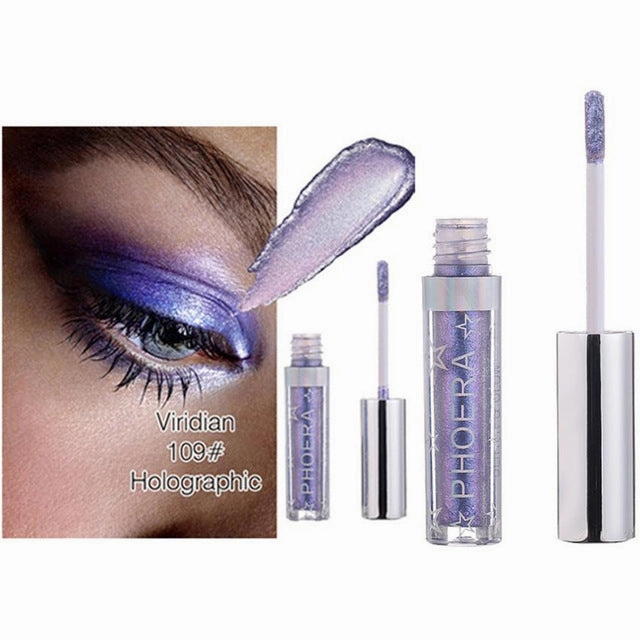 2018 Brand New Eye Shadow 12 Color Makeup Eye Shadow PHOERA 1pc Magnificent Metals Glitter and Glow Liquid Eyeshadow 15