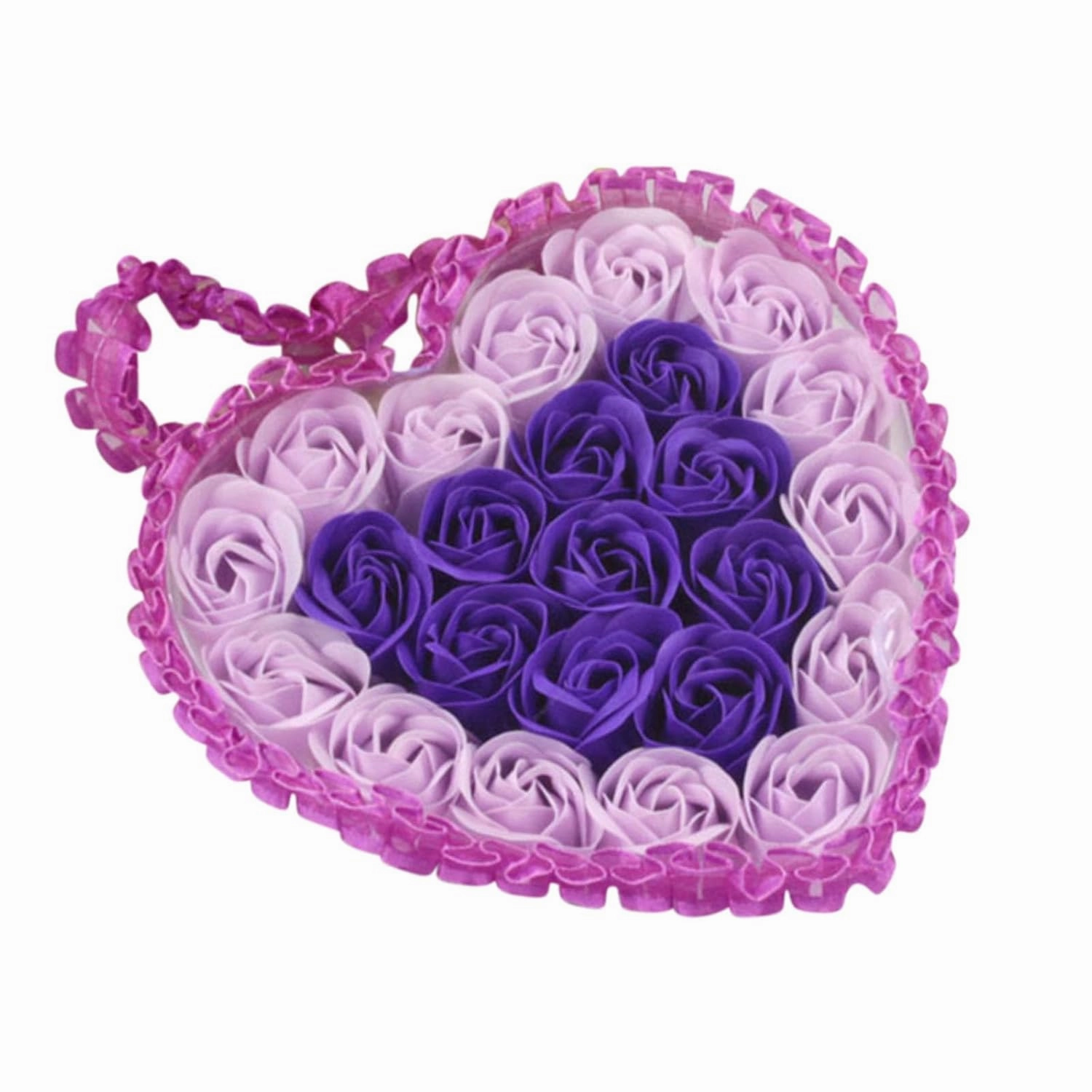 24 Pcs Blush/Rose Gold Scented Rose Soap Party Favors with Gift Box And Ribbon，Rose Petal Bath Soap，Love Rose Accompanied Hand Salute