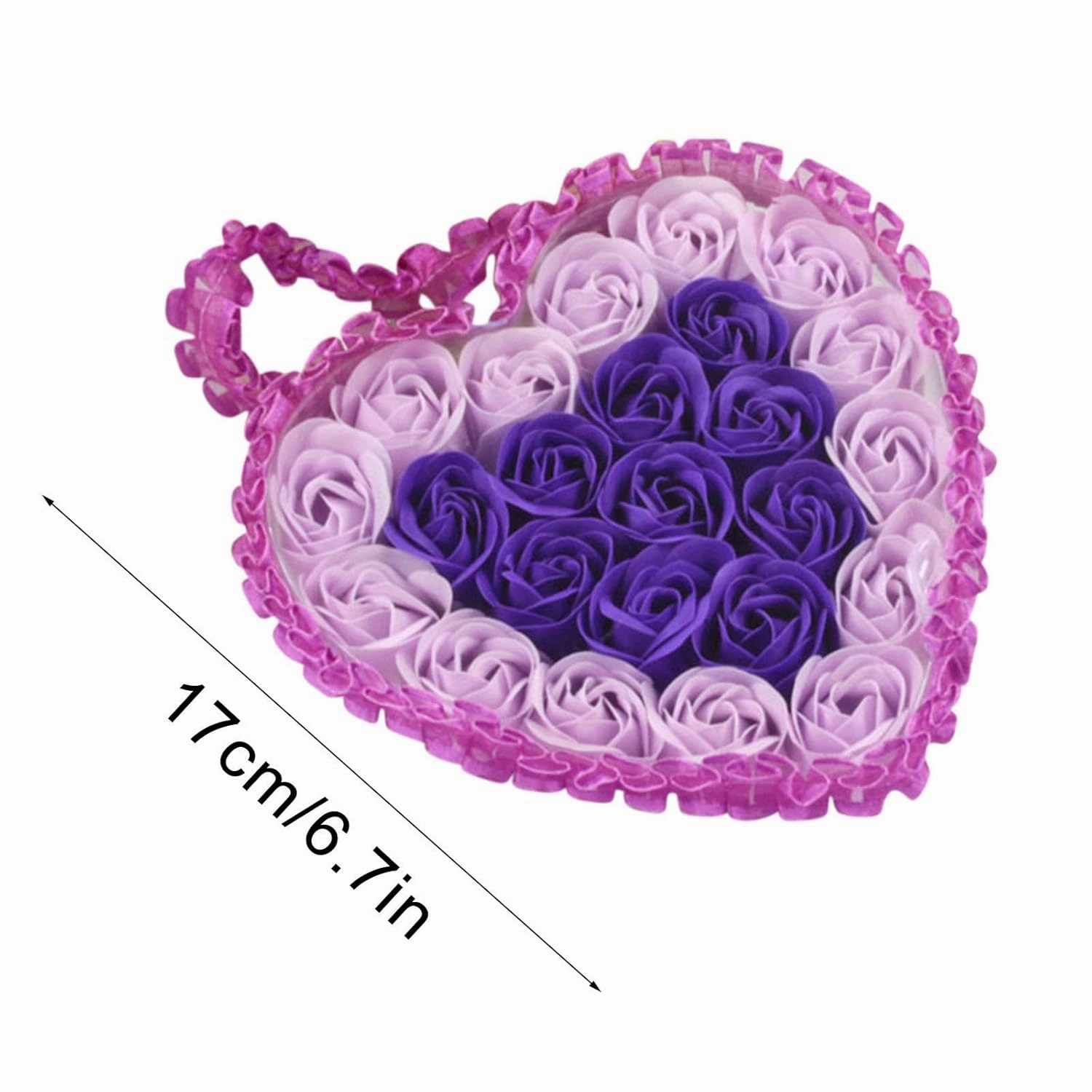 24 Pcs Blush/Rose Gold Scented Rose Soap Party Favors with Gift Box And Ribbon，Rose Petal Bath Soap，Love Rose Accompanied Hand Salute