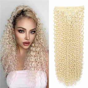 26 Inches Clip in Hair Extensions Synthetic hair Clip in 174G 6Pcs/Lot Japanese Heat Resistant Fiber Hairpieces for Women (613#, ANJO 26 inch)
