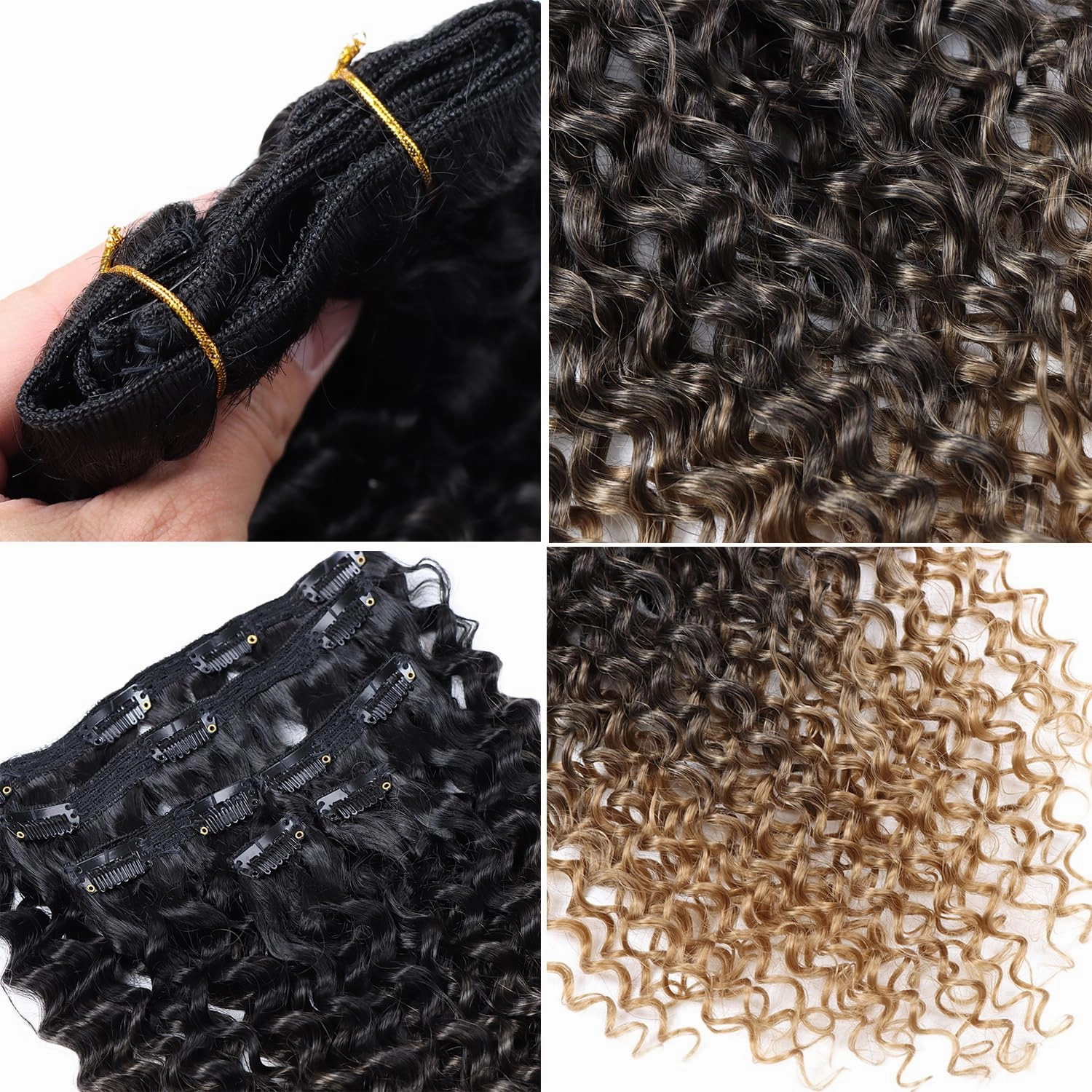26 Inches Clip in Hair Extensions Synthetic hair Clip in 174G 6Pcs/Lot Japanese Heat Resistant Fiber Hairpieces for Women (MT1B/27#, ANJO 26 inch)