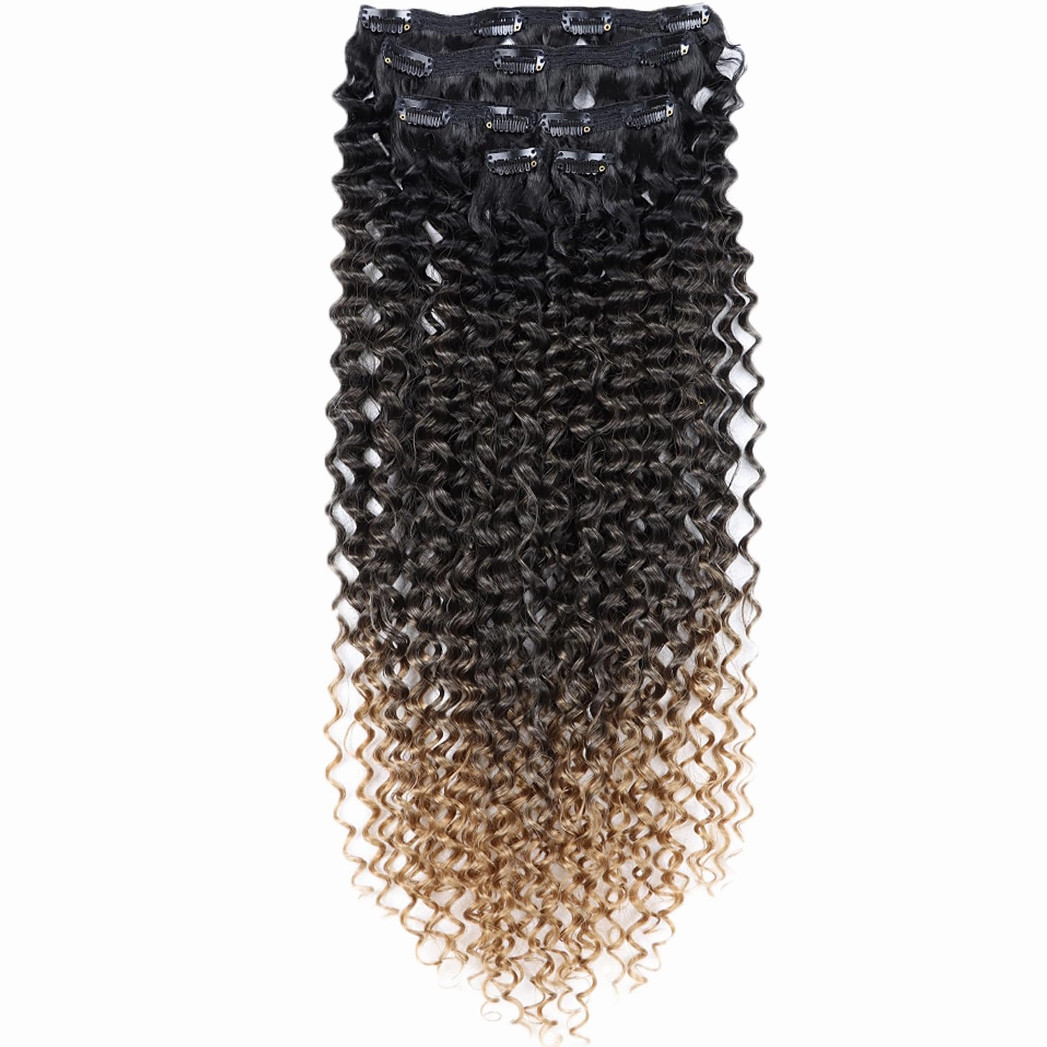 26 Inches Clip in Hair Extensions Synthetic hair Clip in 174G 6Pcs/Lot Japanese Heat Resistant Fiber Hairpieces for Women (MT1B/27#, ANJO 26 inch)
