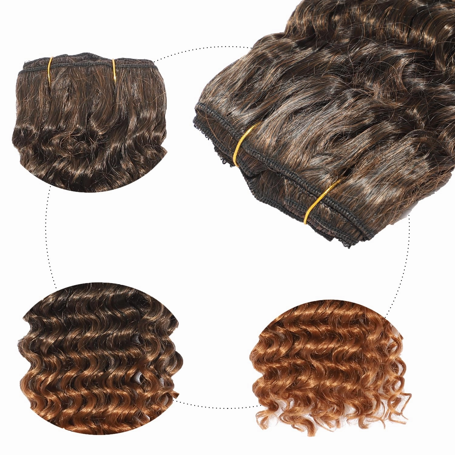 26 Inches Deep Wave Clip In Hair Extensions Full Head 6 Separate Pieces Heat Resistance Black Synthetic Deep Curly Clip in Hair Pieces 174g (MT1B/30#, DEEP 26 inch)
