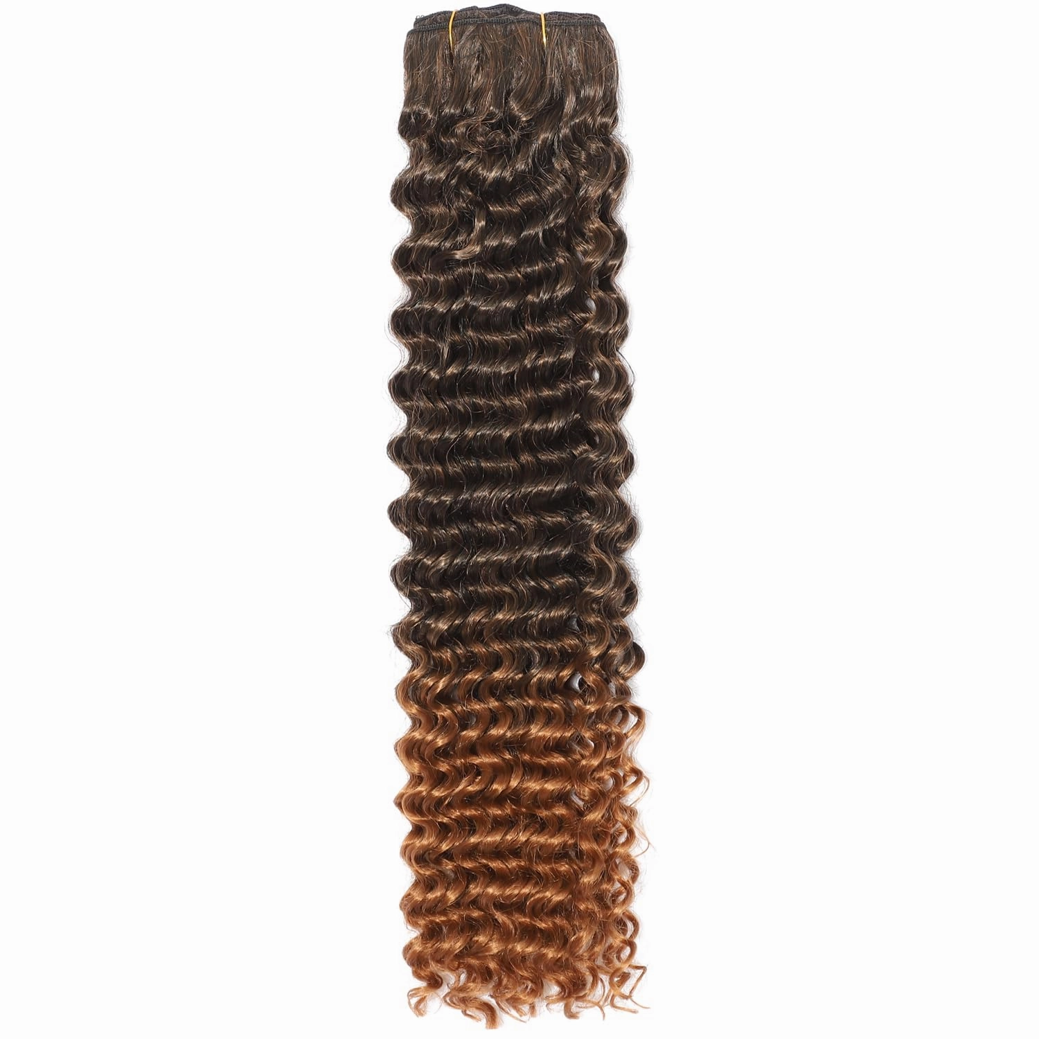 26 Inches Deep Wave Clip In Hair Extensions Full Head 6 Separate Pieces Heat Resistance Black Synthetic Deep Curly Clip in Hair Pieces 174g (MT1B/30#, DEEP 26 inch)