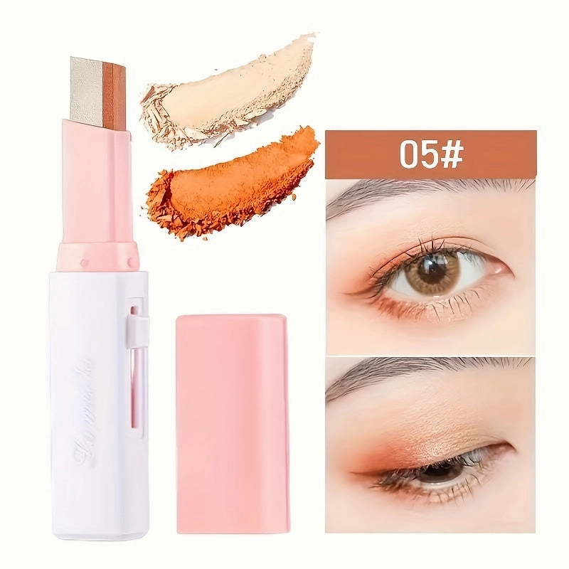 2-Color Pearly Glitter Waterproof Eyeshadow Stick