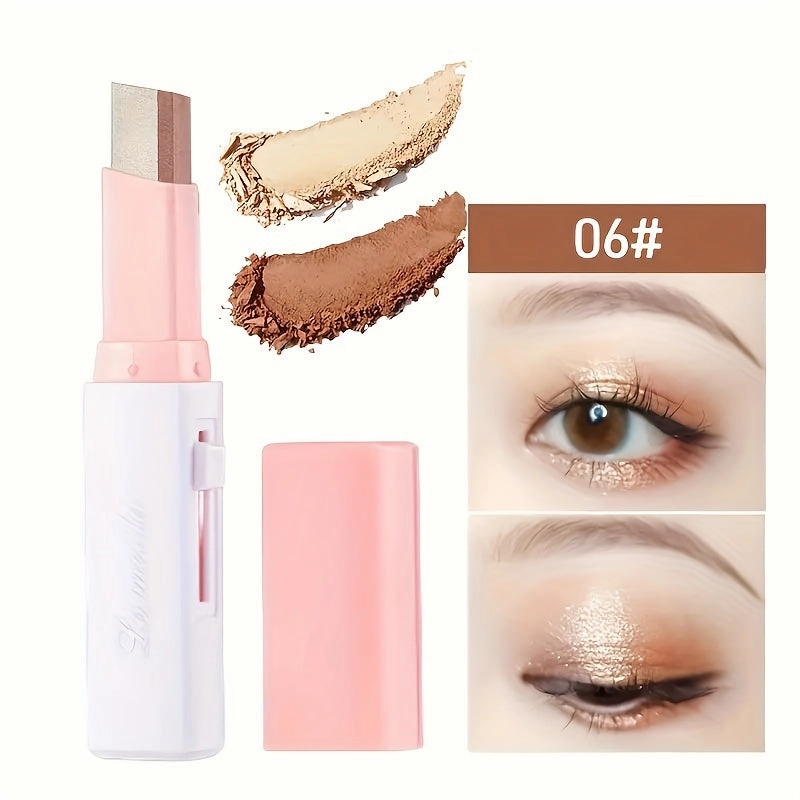 2-Color Pearly Glitter Waterproof Eyeshadow Stick