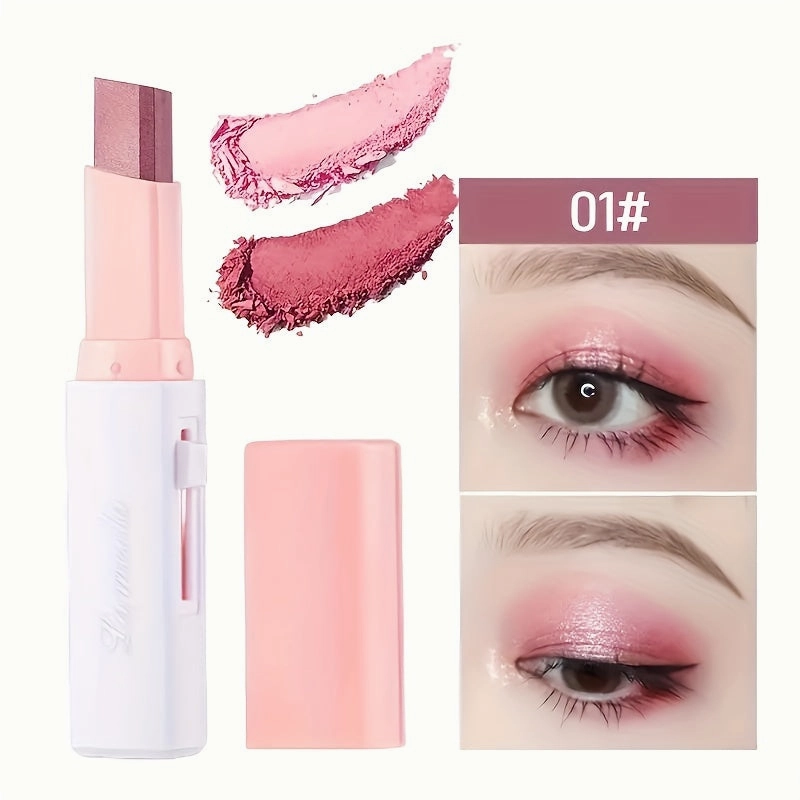 2-Color Pearly Glitter Waterproof Eyeshadow Stick