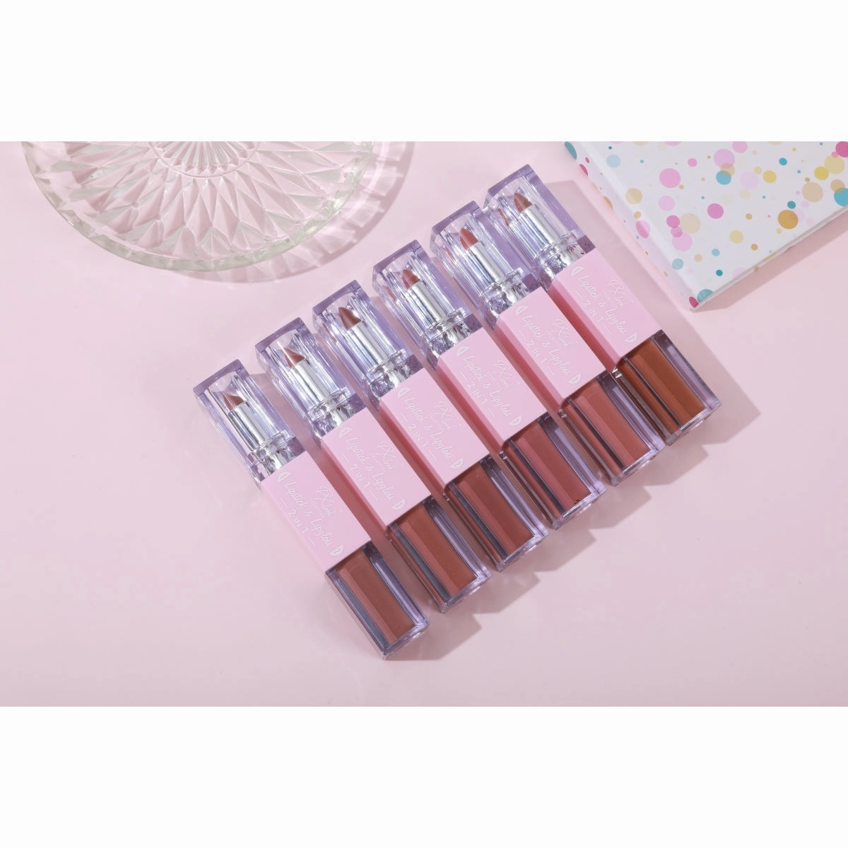 2-in-1 Lipstick and Lip Gloss Combo From Prolux Cosmetics