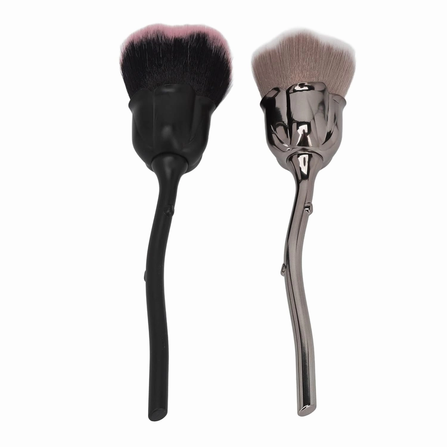 2pcs Rose Flower Makeup Brush, Soft Brush Acrylic Nail Arts Manicure Dust Cleaner Brush for Nail Trimming Cleaning Makeup Brush Tools