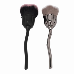 2pcs Rose Flower Makeup Brush, Soft Brush Acrylic Nail Arts Manicure Dust Cleaner Brush for Nail Trimming Cleaning Makeup Brush Tools