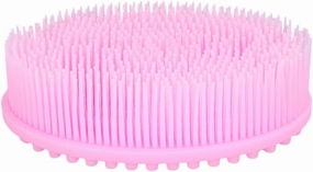 2Pcs Silicone Bath Scrubbers for Shampoo Cleaning and Massage Quick Dry Durable Brushes for Newborns and Adults Blue Pink