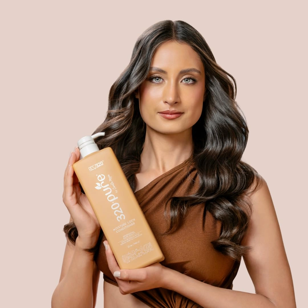 320Pure Moisture Lock Conditioner 32oz, Hydrating, Moisturizing Hair Conditioner for Women & Men, Sulfate-Free, Keratin & Argan Oil Formula for Color-Treated, Damaged, Dry, Straight and Curly Hair