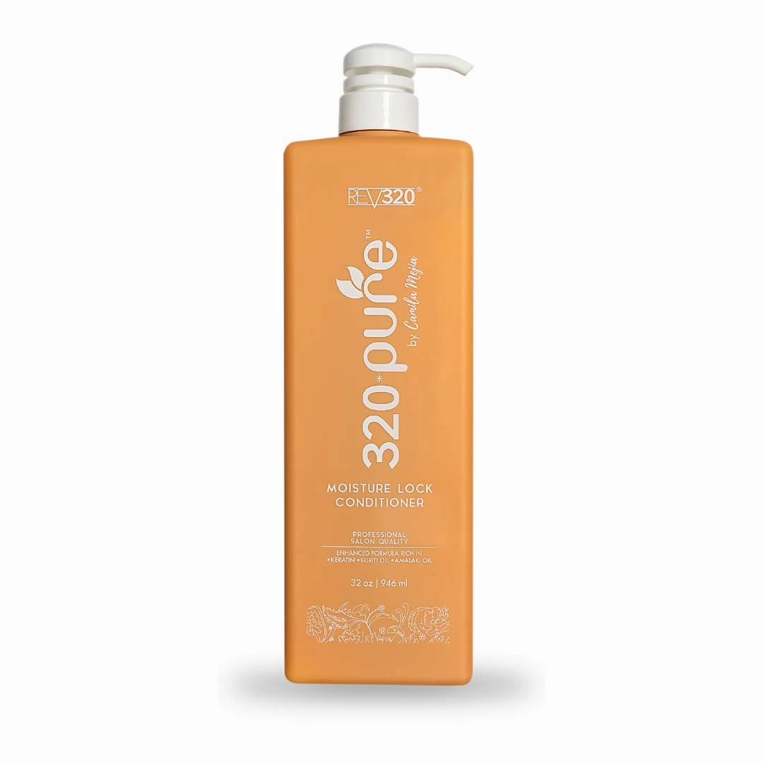 320Pure Moisture Lock Conditioner 32oz, Hydrating, Moisturizing Hair Conditioner for Women & Men, Sulfate-Free, Keratin & Argan Oil Formula for Color-Treated, Damaged, Dry, Straight and Curly Hair