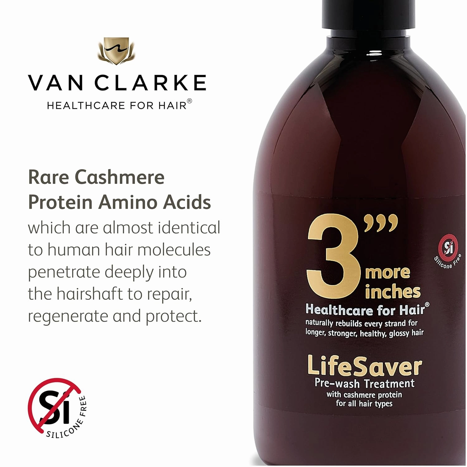 3'''More Inches Lifesaver Prewash Treatment - 1000ml -Hair Repair Pre-Shampoo -Broken Bond Restore Treatment -Sulphate & Silicone Free, No Added Fragrance -Hair Care by Michael Van Clarke