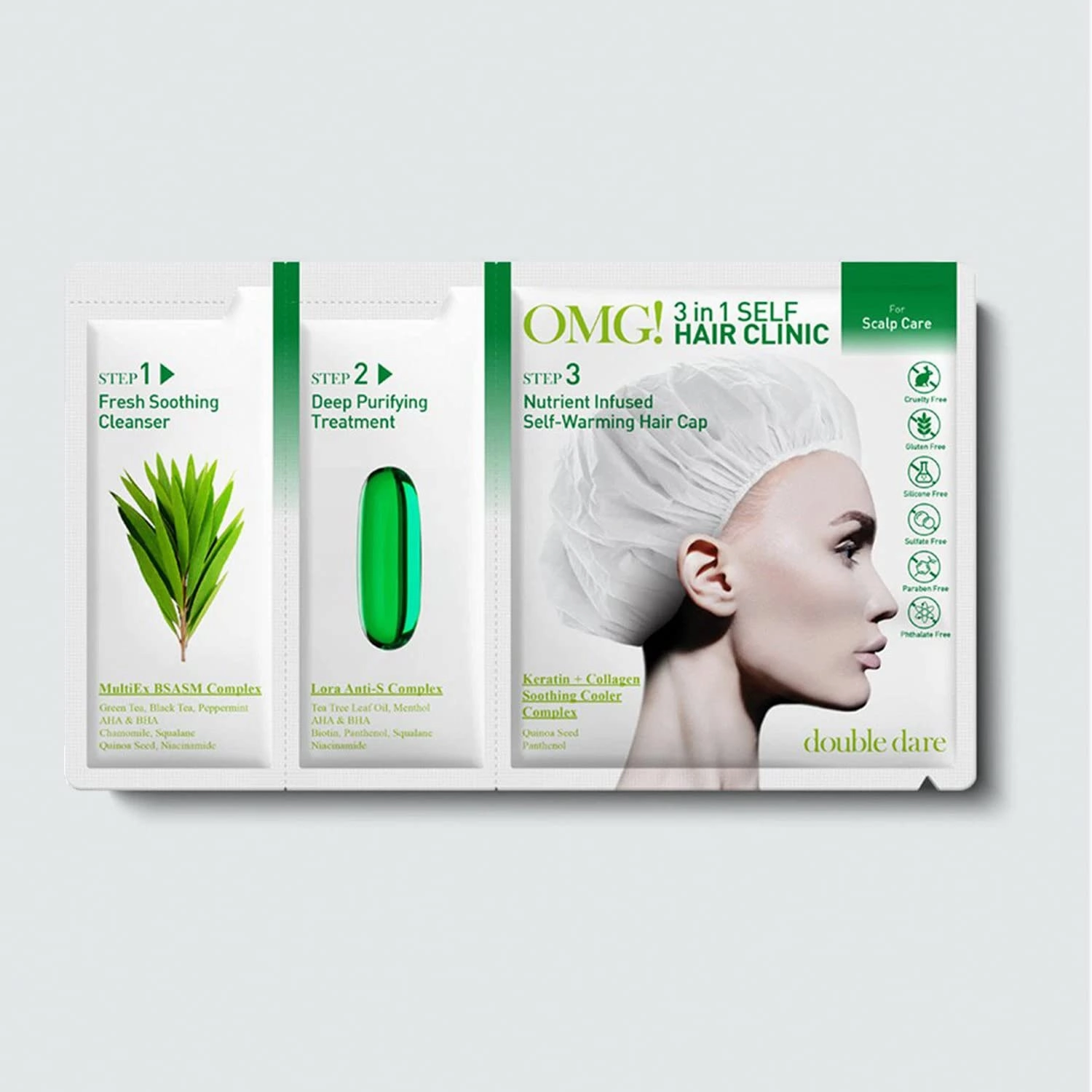 3 in 1 Hair Treatment for Scalp Care (10 Pieces)