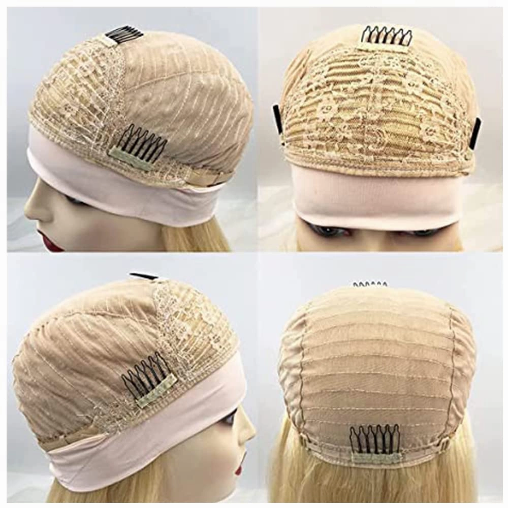 613 Blonde Headband Wig Human Hair Straight Headband Wigs Non Lace Front Wigs Unprocessed Virgin Hair Glueless Straight Machine Made Wig for Women 22 Inch