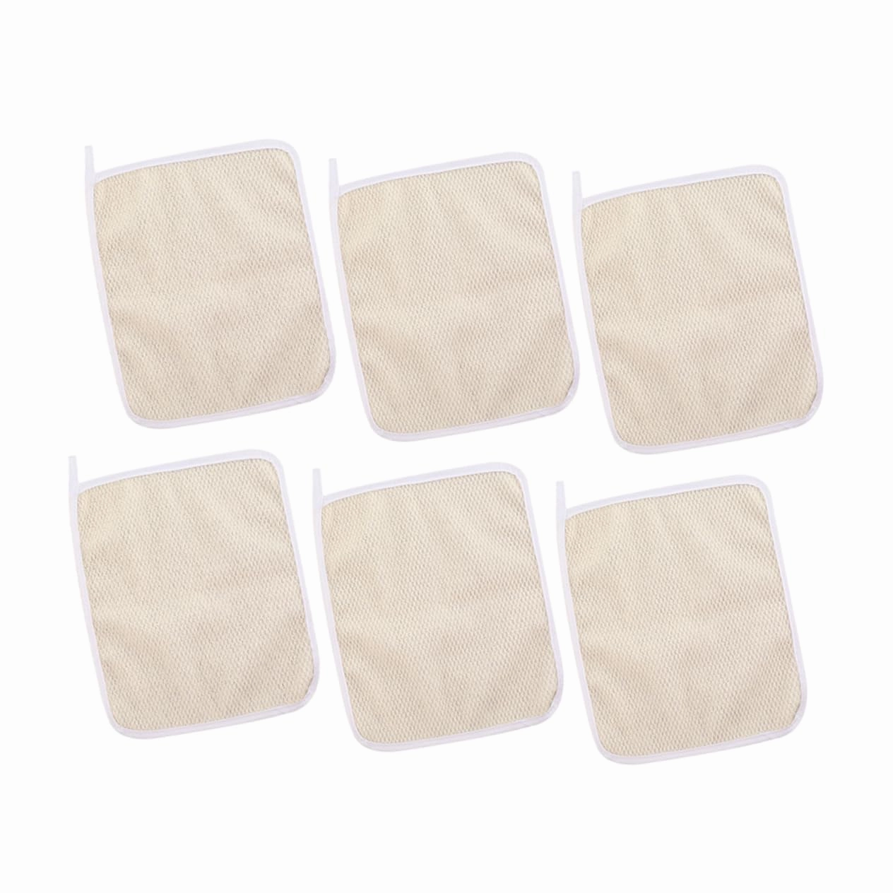 6 Pack Exfoliating Body Massage Scrub Rub Face Cloths Quick Dry Bath Towel with Short Loop Bath Exfoliating for Home Daily Use