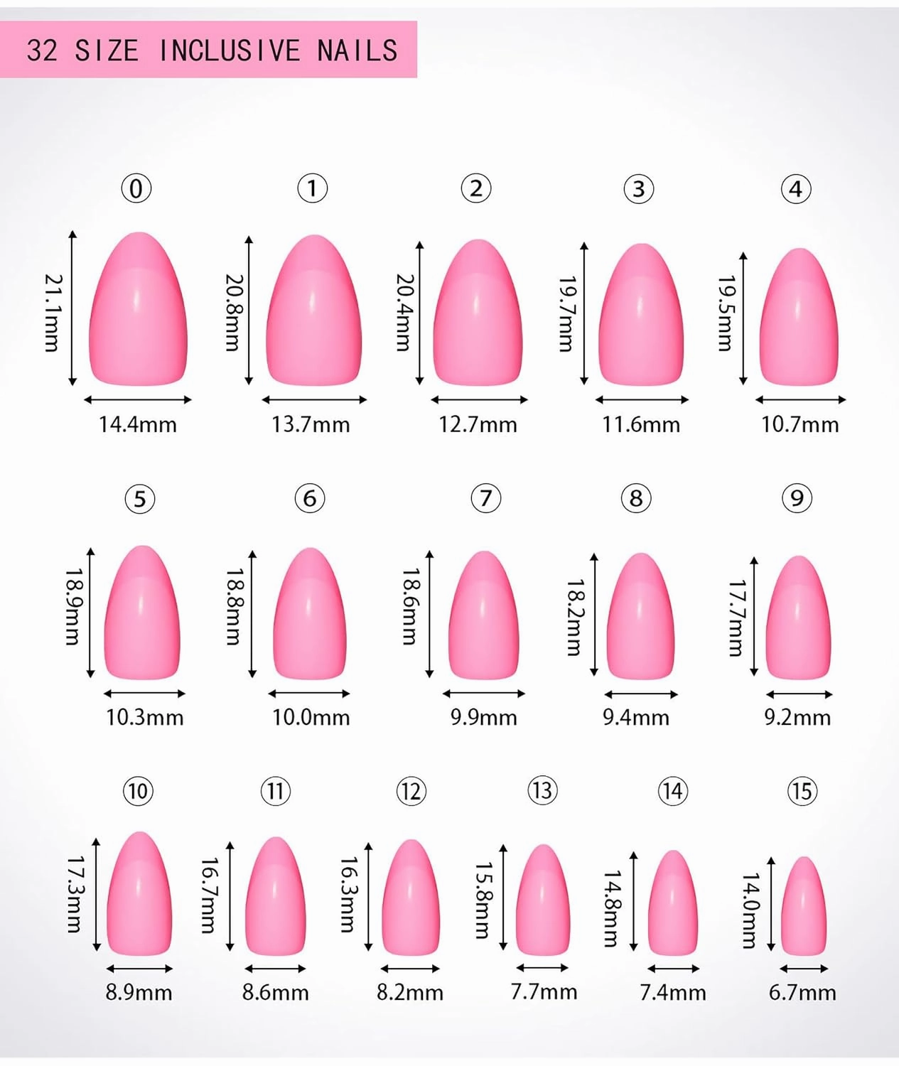 6 Pack Soft Gel Press On Nails Almond-Short Nails With Glossy French Tips In A Matte Finish,16 Sizes -192 Nail Kit with Glue