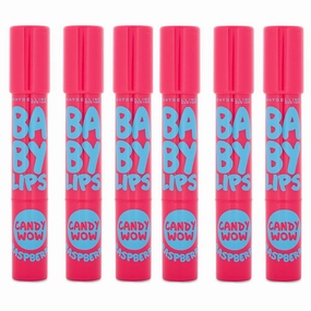 6 x Maybelline Baby Lips CANDY WOW Lip Crayon 2g Raspberry