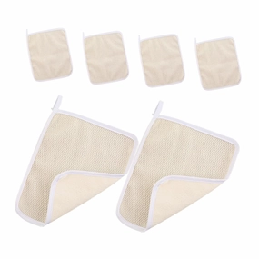 6pcs Exfoliating Bath Towel Shower Brush for Body Microfiber Face Towel Quick Scrubber Nylon Bath Cloth for Face Exfoliating