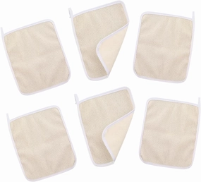6pcs Exfoliating Wash Cloths Quick Dry Bath Towels for Daily Skin Care for Smooth Skin Convenient Home Use Beige