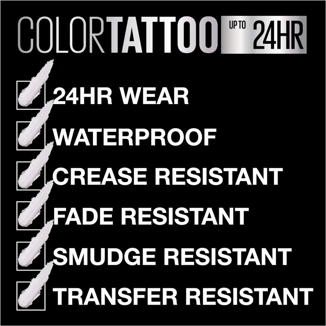 6x Maybelline Color Tattoo 24HR Cream Gel Eyeshadow Socialite