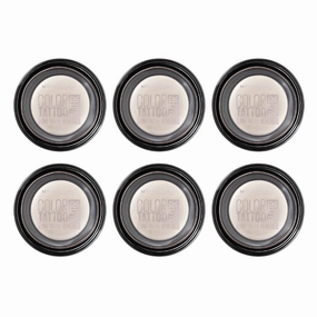 6x Maybelline Color Tattoo 24HR Eyeshadow 45 Infinite White