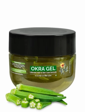 (Ladyfinger) G.el For Hair&Skin|Face&Body Moisturizer|Hydrating&Glowing Skin|Stronger Hair&Dandruff Control|Acne Control|Multipurpose Gel For Men&Women|Ladyfinger Gel For Hair&Skin 100G