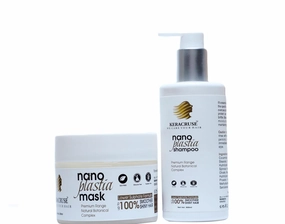 | Nanoplastia Shampoo & Nanoplastia Conditioner Keratin Complex 16.9 X 2 Fl Oz, Smoothing, Volumized, Sulfate and Paraben Free,Intanse Repair, Damage & Dull Protection