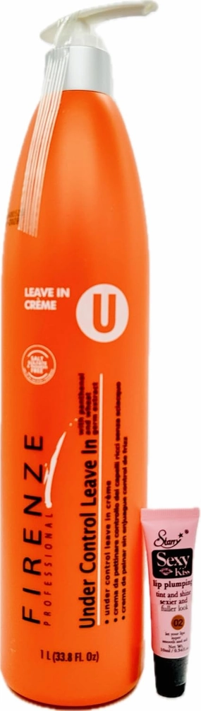 (U-Under-Control Leave in Conditioner with Panthenol and Wheat Protein -Free Starry Lip Gloss 10ml (33.8 Fl oz/1000ml), Clear