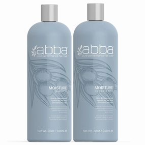 ABBA - Pure Moisture Shampoo & Conditioner Hydrating & Nourishing Value Duo Set – Olive Butter & Peppermint Oil, 32 fl oz Each
