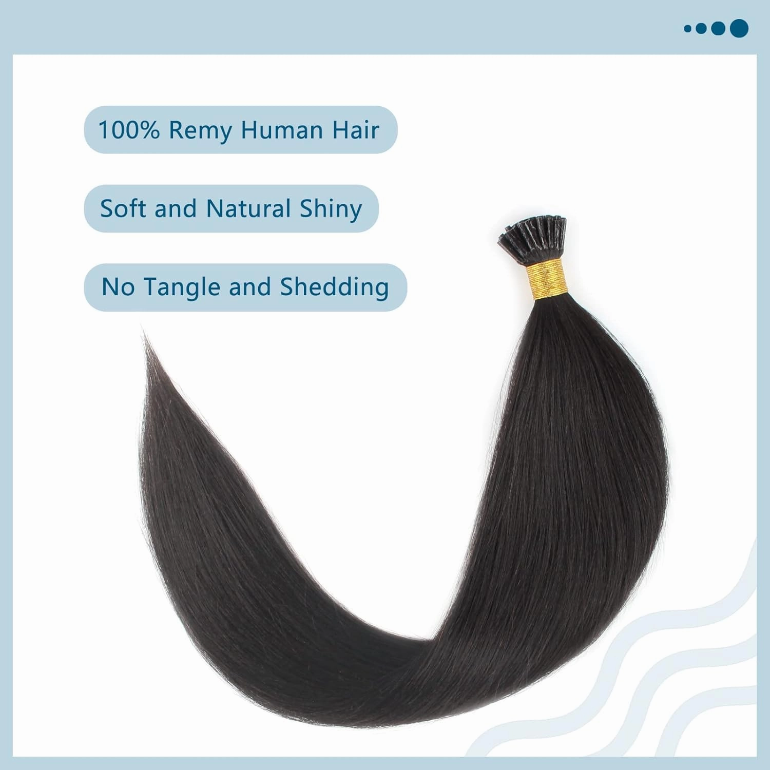 ABH AMAZINGBEAUTY HAIR I Tip Hair Extensions Yaki Straight Human Hair Pre Bonded Hair Extensions Real Human Hair I Tip Black Women Yaki Straight Coarse Yaki Virgin Natural Black 16 Inch 50 Strands 50g