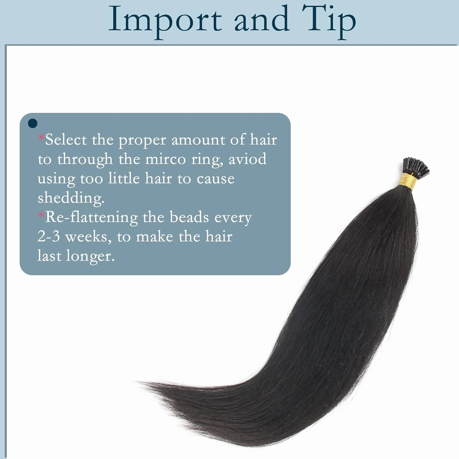 ABH AMAZINGBEAUTY HAIR I Tip Hair Extensions Yaki Straight Human Hair Pre Bonded Hair Extensions Real Human Hair I Tip Black Women Yaki Straight Coarse Yaki Virgin Natural Black 16 Inch 50 Strands 50g