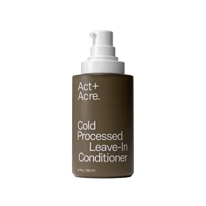 ACT  ACRE Cold Processed 2% Squalene Anti-Frizz Leave In Conditioner - Deeply Nourishing Formula - Lightweight and Non-Greasy - Protects Against Damage - Vegan and Cruelty Free