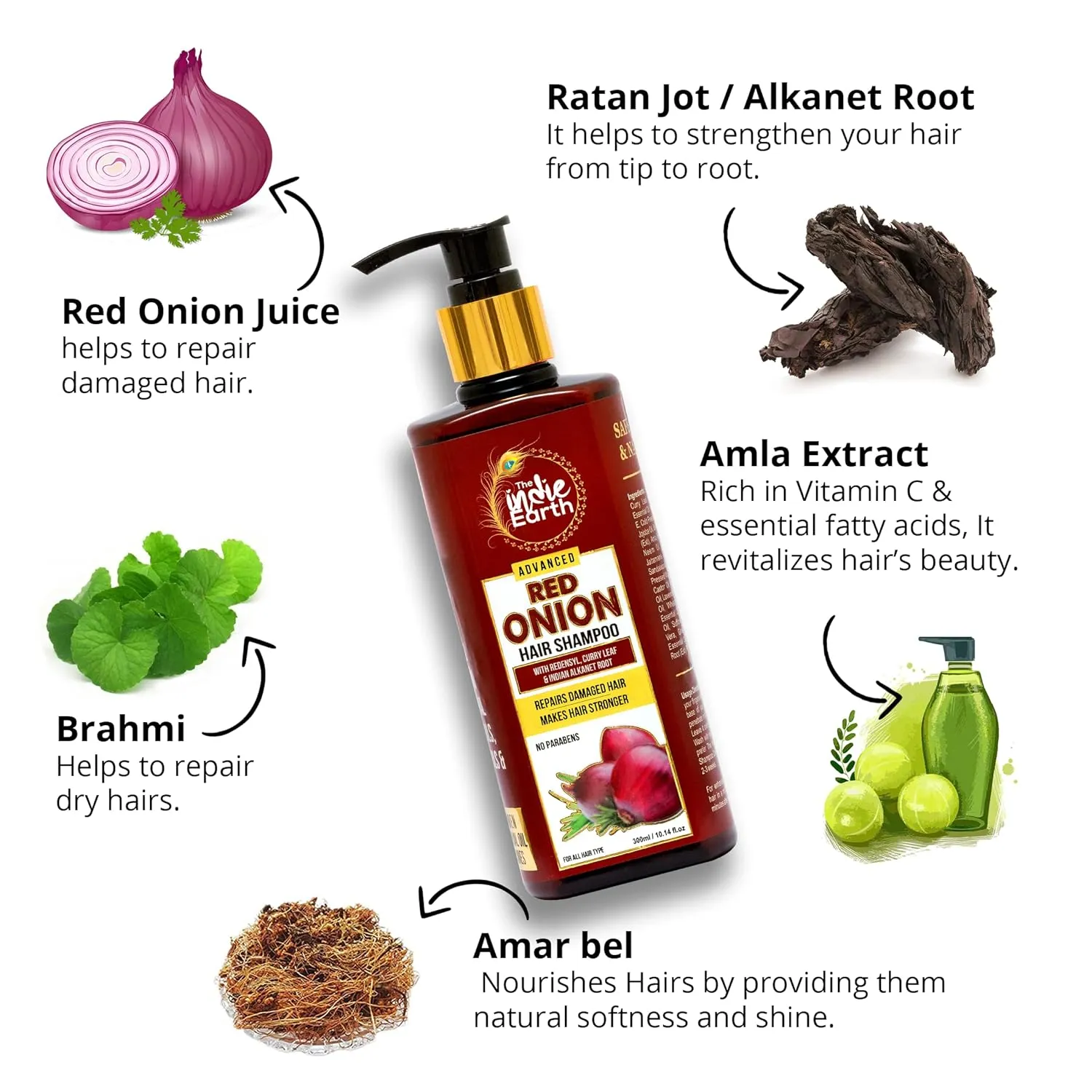 Advanced Red Onion Shampoo 300ml/10 Fl.Oz
