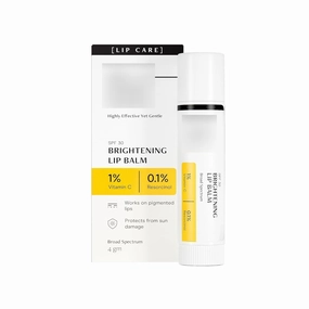 Aero Brightening Lip Balm | For Dark, Pigmented, Dry, Flaky Lips | Brightens Pigmented Lips | Vitamin C for Dark Lips | for Discoloration | Lip Balm for Glossy Buttery Soft Pink Lips
