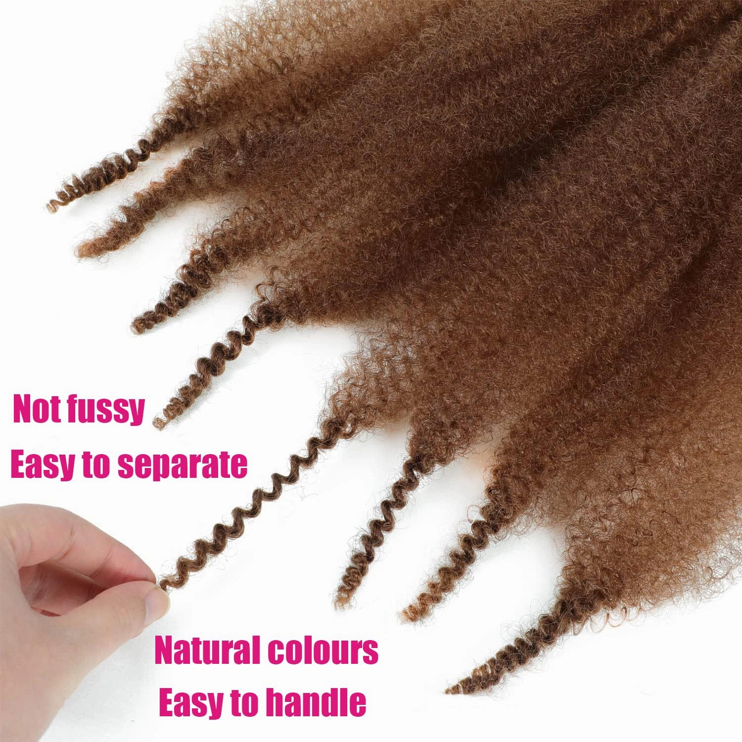 Afro Twist Hair 28 Inch 8 Packs, Springy Afro Twist Hair Pre Fluffed Spring Twist Hair Pre Stretched Wrapping Hair for Soft Locs Hair Extensions (8-30#)