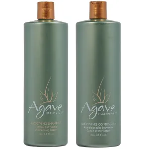 Agave Smoothing Shampoo & Conditioner, 33.8 Fl Oz Each