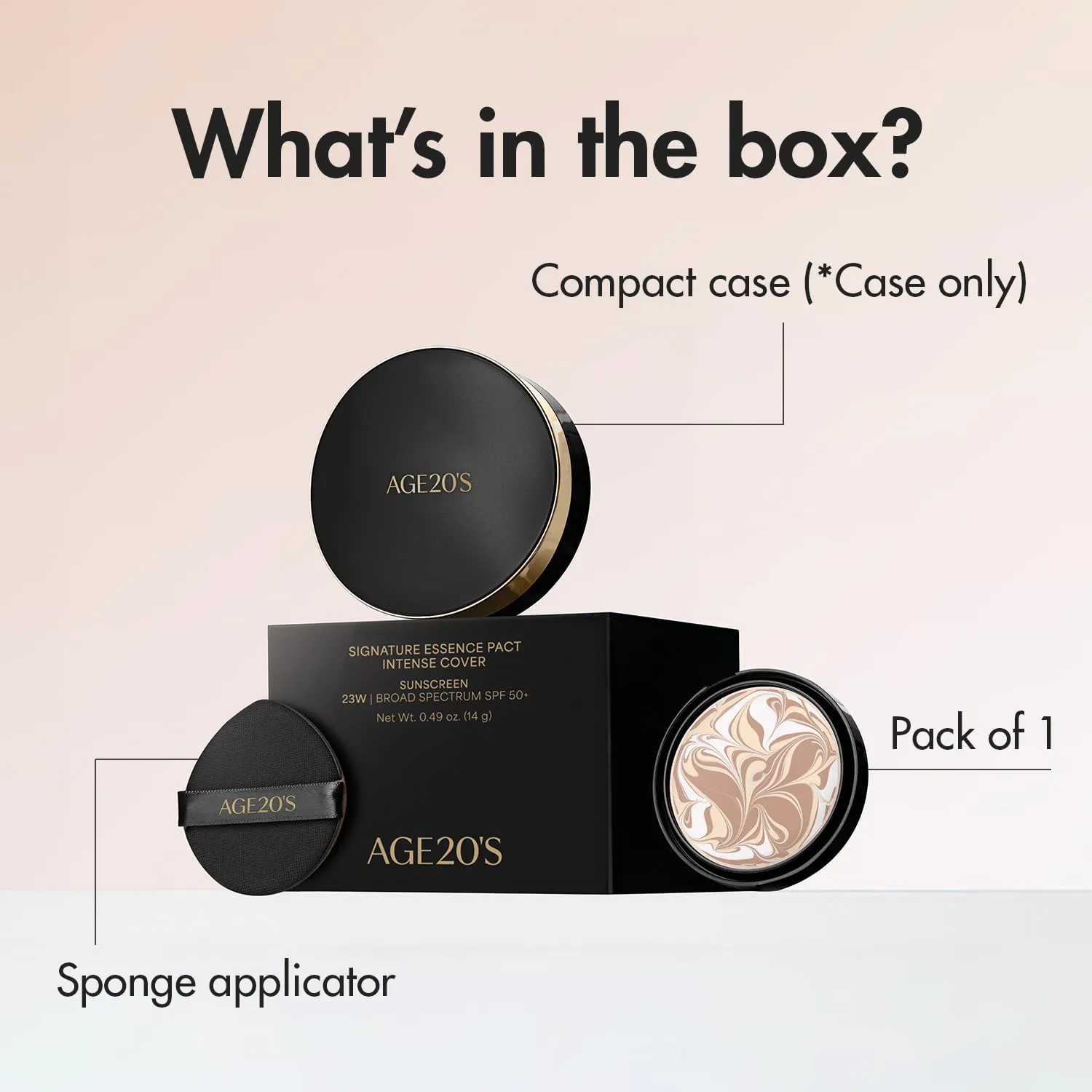 AGE20'S Signature Essence Pact SPF 50  | Pack of 1 | 21N VANILLA | Cream Foundation, Dewy Finish, Natural Coverage | Korean Cushion Foundation