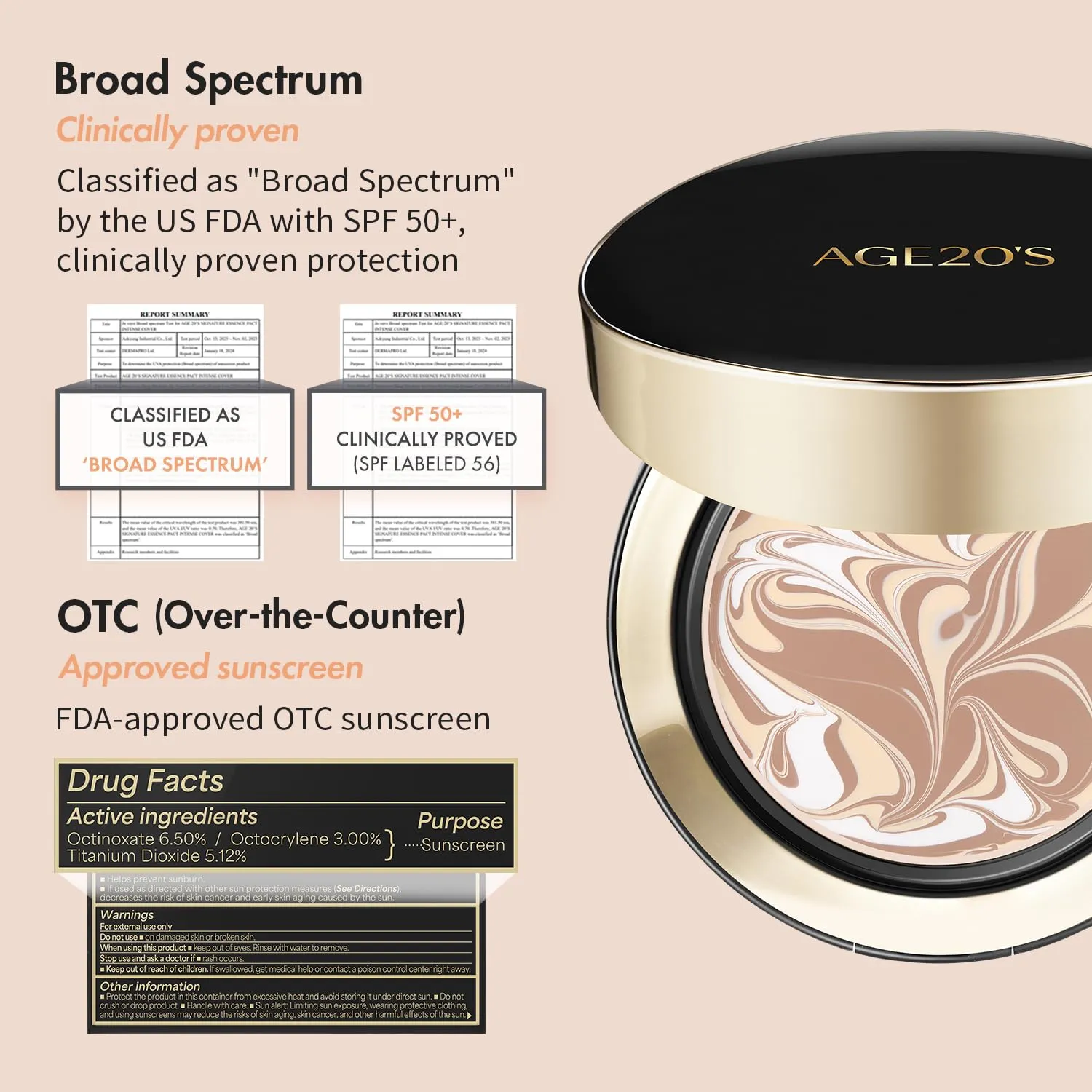 AGE20'S Signature Essence Pact SPF 50  | Pack of 1 | 21N VANILLA | Cream Foundation, Dewy Finish, Natural Coverage | Korean Cushion Foundation