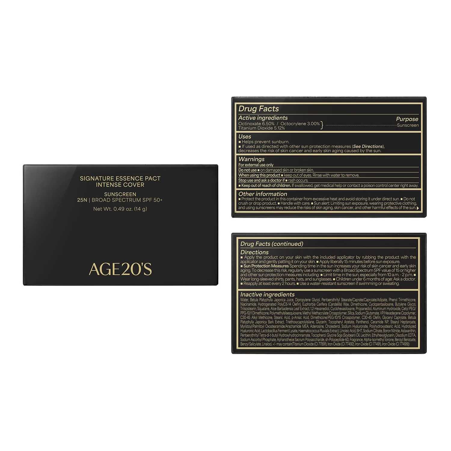 AGE20'S Signature Essence Pact SPF 50  | Pack of 1 | 25N SAND | Cream Foundation, Dewy Finish, Natural Coverage | Korean Cushion Foundation
